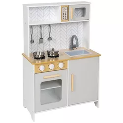 cumpără Bucătărie și veselă de jucărie Richi (63307) Bucatarie din lemn pentru fetite, cu sunete si lumini în Chișinău 