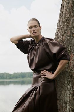 Блуза ZARA Коричневый 4786/050/606