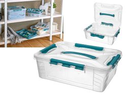 Контейнер Econova Grand box 10l, 39X29X12cm, замки, бирюза