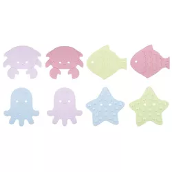 cumpără Accesoriu pentru baie Roxy Kids RBM-008-SA Covorașe antiderapante mini cu animale marine, culoare pastel, 8 buc. în Chișinău 
