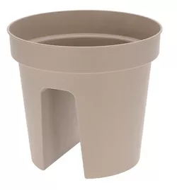 купить Цветочный горшок Holland 31202 Ghiveci pentru balustrada D28, H25cm, gri-bej в Кишинёве 