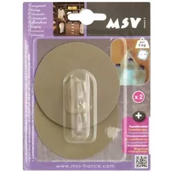 cumpără Accesoriu pentru baie MSV 41001 Крючки самоклеющиеся 2шт круг 8cm, коричн, пластик în Chișinău 