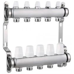cumpără Set distribuitor Hydro S Colector complet din Inox, 8 căi 1"x3/4" (0711665) în Chișinău 