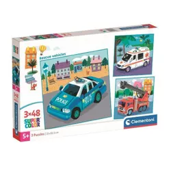 cumpără Puzzle Clementoni Puzzle 3x48 Masina de salvare (25318) în Chișinău 