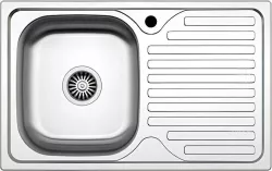 cumpără Chiuvetă bucătărie Asil 29194 pentru masa 800х500 h=100mm -0,4 inox, (dreapta) în Chișinău 