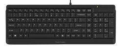 Keyboard A4Tech FK15, Full-Size Compact Design,FN Multimedia, Laser Engraving,Splash Proof,Black,USB