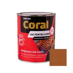 CORAL Лак для дерева на водной основе 0,75 л, Махагон