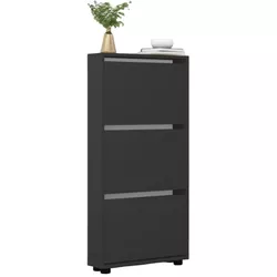 купить Полка для обуви Mobildor-Lux Leo Slim 90x16x125H cm Anthracite в Кишинёве 