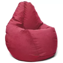 cumpără Fotoliu BeanBag BeanBag BM5878, Fotoliu în formă de pară din velur Maserrati, L, visiniu în Chișinău 