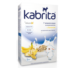 Terci 7 cereale cu banana si lapte de capra Kabrita (6+ luni) 180 g