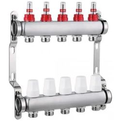 купить Комплект распределителей Hydro S Colector complet din Inox, 4 căi, cu debitmetru, 1"x3/4"x16 (0711370) в Кишинёве 