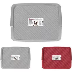 cumpără Bol pentru câini și pisici Бытпласт 46213 Подставка под миску Lucky Pet 33x26cm, серая/бордо în Chișinău 