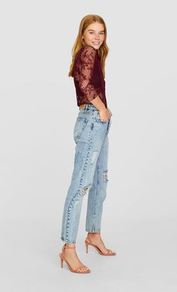 Блуза Stradivarius Бордо 6047/633/660