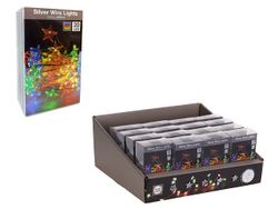 Огни новогодние "Звезды" 20microLED разноцвет, 1m, 2XAA