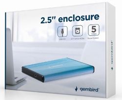 2.5" SATA HDD External Case miniUSB3.0, Aluminum Blue, Gembird "EE2-U3S-3-B"