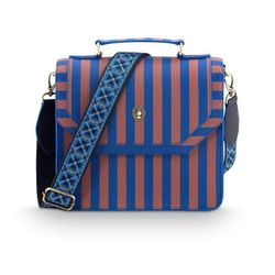 купить Сумка плечевая Pip Studio 51.273.421 Frances Cross Body Bag Medium Stripe Blue 25x9x21.5cm Blue в Кишинёве 