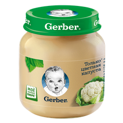 Пюре Gerber цветная капуста, с 5 месяцев, 130г