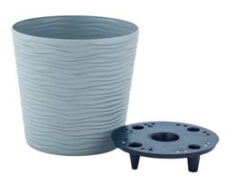 cumpără Ghiveci pentru flori Aleana 115089 Fiujin d23.5x22cm, gray blue în Chișinău 