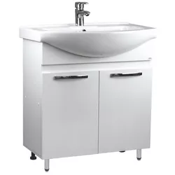 cumpără Dulap pentru lavoar Mashtab 11511 Agat cu 2 usi 55cm Alb în Chișinău 