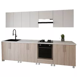 купить Мебель для кухни Smartex (30165) K4 300сm Alb+Stejar Deschis в Кишинёве 