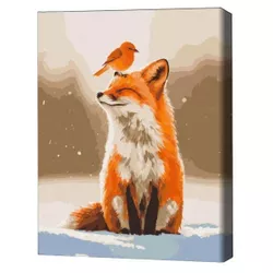 купить Картина по номерам BrushMe BS54489 40x50cm (în cutie) Prietenii iernii в Кишинёве 