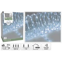 купить Гирлянда Excellent Houseware 54381 Luminite de Craciun Fir soft 1000 micro LED 30m alb rece 8 regimuri в Кишинёве 