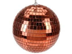 Шар елочный зеркальный "Disco" 180mm медный цвет