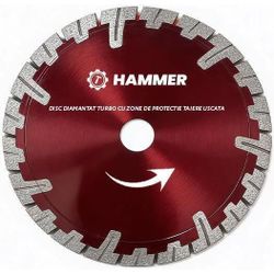 купить Диск отрезной Hammer 40256 diamant, d230х3,2x8x22,2mm, Turbo, taiere la uscat в Кишинёве 