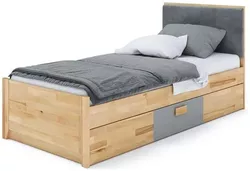 cumpără Pat pentru copii Klen Rainbow (90x200, Dark grey) fag în Chișinău 