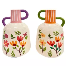 cumpără Vază Promstore 33505 Floral, H17сm, D10cm, din ceramica în Chișinău 