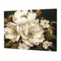 cumpără Tablou pe numere Ideyka KHO3271 40x50cm Eco, Tandrete alba cu vopsele metalic extra în Chișinău 