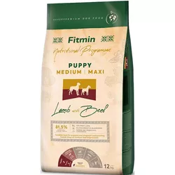 cumpără Hrană pentru animale de companie Fitmin Dog medium maxi puppy lamb&beef 12 kg în Chișinău 