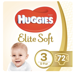 Scutece Huggies Elite Soft 3 (5-9 kg) 72 buc