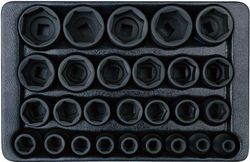 купить Набор головок, бит, насадок King Tony 9-4427MP набор 1/2" ударных головок 6 гран. от 8 до 36мм, 27 пр. в Кишинёве 