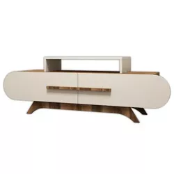cumpără Comodă TV Trendy Trandafir, Nuc, Smantana 145x49x36cm în Chișinău 