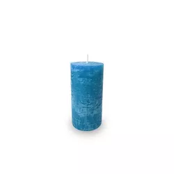 купить Декор Promstore 46117 Zniczplast Свеча пеньковая Decor 12x6cm, 38час, Hand made, синяя в Кишинёве 