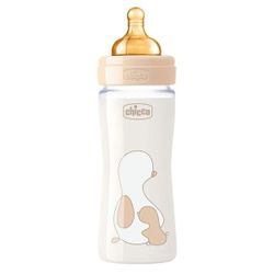 Chicco Бутылочка стеклянная с с латексной соской Original Touch,0+ мес, 240 мл