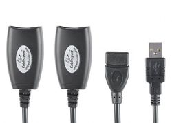 Gembird, UAE-30M Allows extending USB cables up to 30 m, CAT6 or CAT5E LAN cables
