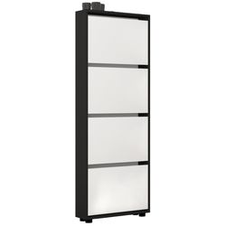 купить Полка для обуви Mobildor-Lux Leo Slim 90x16x164H cm Anthracite/White в Кишинёве 