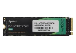 .M.2 NVMe SSD    512GB Apacer AS2280P4U [PCIe 3.0 x4, R/W:3500/2300MB/s, 400/600K IOPS, 350TB,3DTLC]