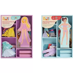 купить Кукла As Kids 1029-64095 Păpușă magnetică din lemn Happi Hobbi, 2 modele asortate в Кишинёве 