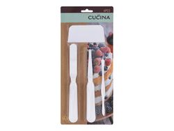 Set instrumente de patiserie Cucina 4buc: lopatele si razuitoare