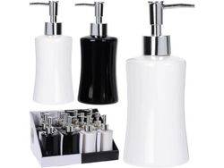 Диспенсер для мыла Bathroom 13cm, бел/черн, керамика