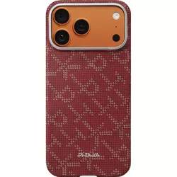 купить Чехол для смартфона Pitaka Iphone 17 Pro Ultra-Slim (Monogram-Gold/Red) (KI1702PTK) в Кишинёве 