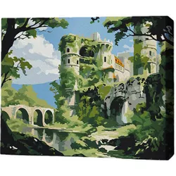 купить Картина по номерам BrushMe MG0005FC 40х50cm (fără cutie) Castelul pierdut в Кишинёве 