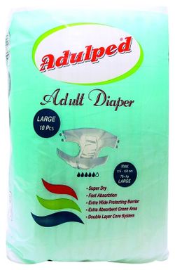 Подгузники для взрослых Adulped Eco Large 10шт 115-150см 70+кг