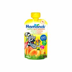 Пюре Hamanek яблоко и абрикос, с 4 месяцев, 120г
