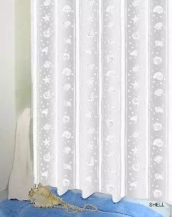 купить Занавеска для ванной Bisk 03802 PEVA SEA SHELL alb 180x200 в Кишинёве 