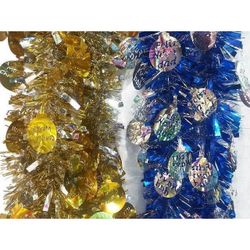 cumpără Decor de Crăciun și Anul Nou Promstore 37336 Мишура елочная 2m с кругами Merry Christmas (2-х цветная) în Chișinău 