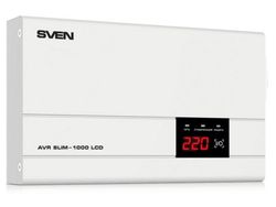 Stabilizer Voltage SVEN  SLIM AVR -1000 LCD, 800W, Output sockets: 1 × CEE 7/4